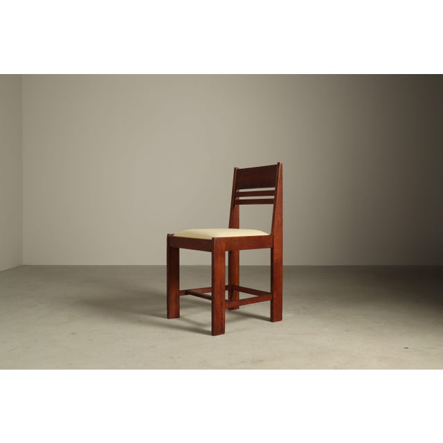 Vintage Dutch Hague School Oak Dining Chairs, 1920s, Set of 4 For Sale - Image 12 of 16