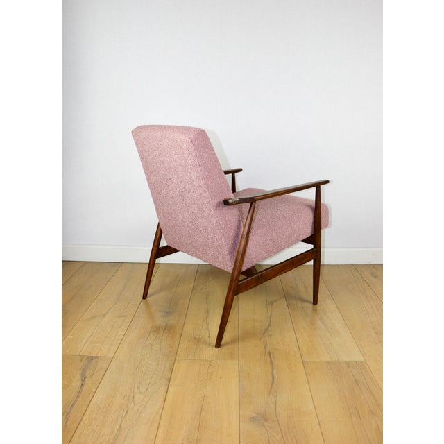 Vintage Lis Lounge Chair in Pink Boucle by Henryk Lis, 1970s For Sale - Image 6 of 12