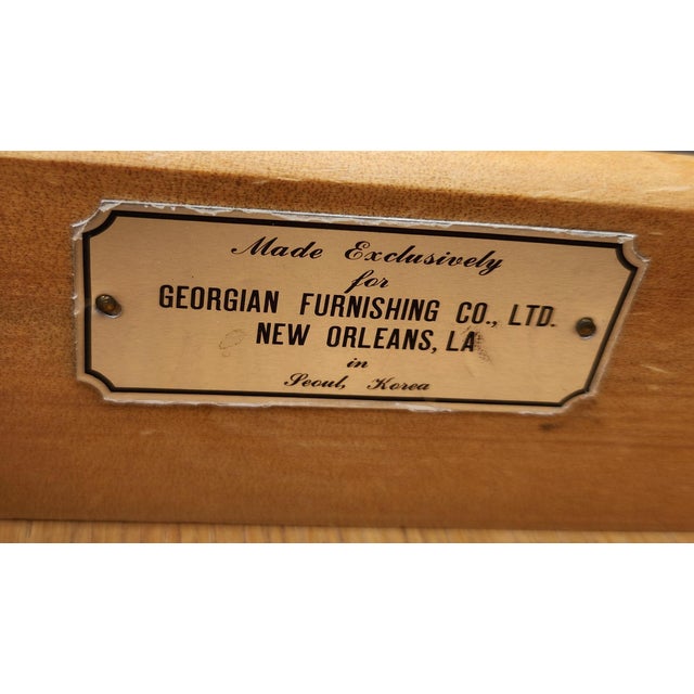 Glass Chippendale-Style Executive Desk With Carved Ball-and-Claw Feet and Glass-Protected Top For Sale - Image 7 of 12
