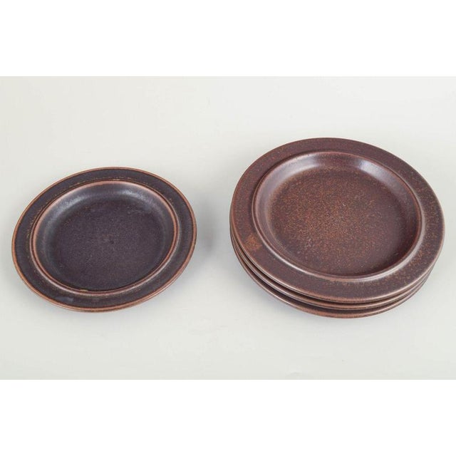 Ceramic Ruska Series Plates by Ulla Procopé for Arabia, 1960s, Set of 4 For Sale - Image 3 of 5