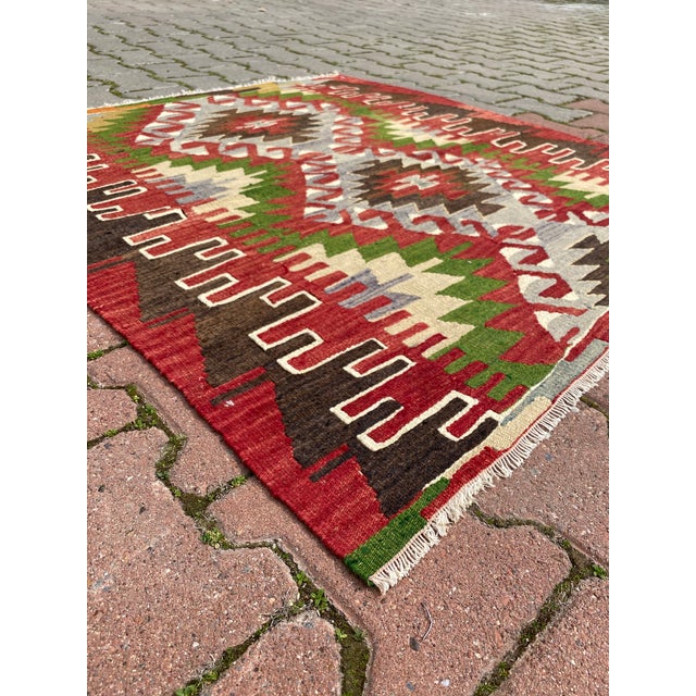 Mid 20th Century Cappadocia Turkish Vintage Southwestern Kilim Rug For Sale In Sacramento - Image 6 of 10