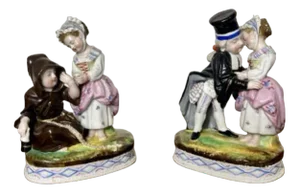 Victorian Continental Porcelain Figures, 1880s, Set of 2