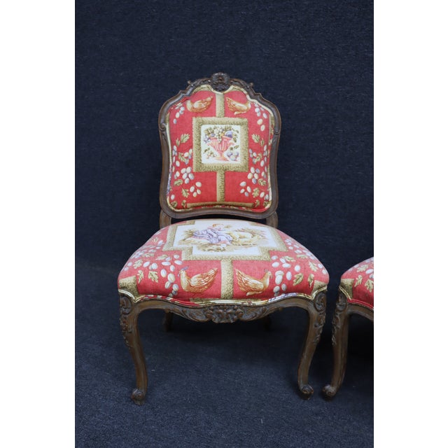 Louis XV Style Walnut Side Chairs – Pair For Sale - Image 9 of 11