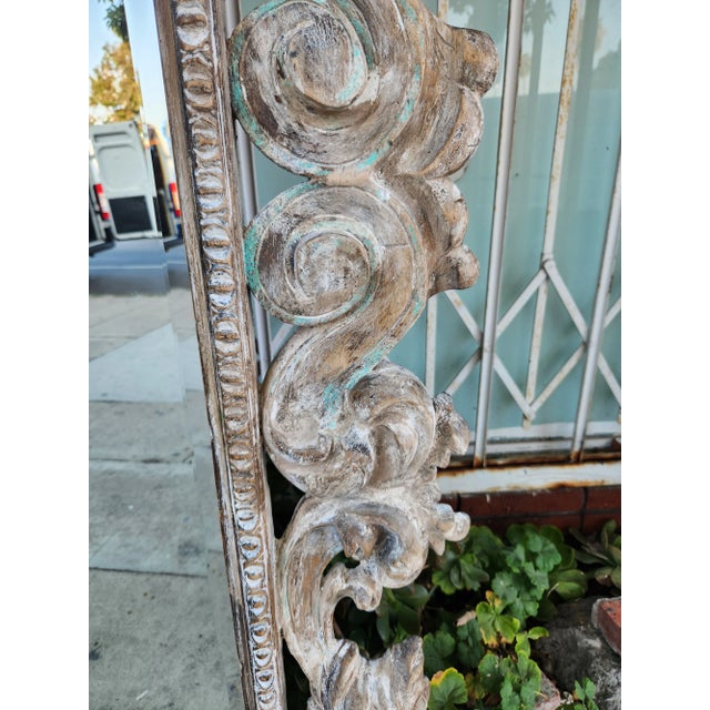 1960's Carved Solid Wood Mirrior For Sale - Image 9 of 12