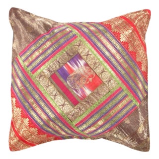 Pasargad DC Sari Silk Square Pillow Case For Sale