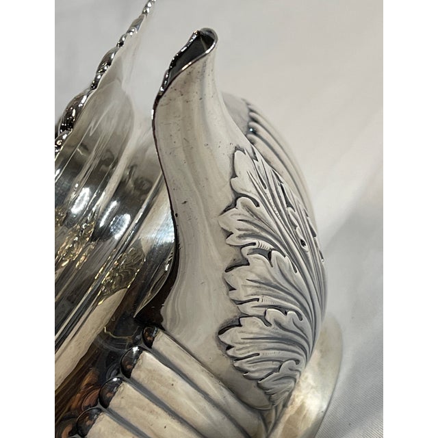 Silver 1899 Goldsmiths & Silversmiths Co Sterling Silver Large Milk Pitcher Cherub For Sale - Image 8 of 15