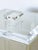 1970s 1970s Modern Heavy Lucite Ice Bucket With Liner and Emerald Cut Handles For Sale - Image 5 of 17