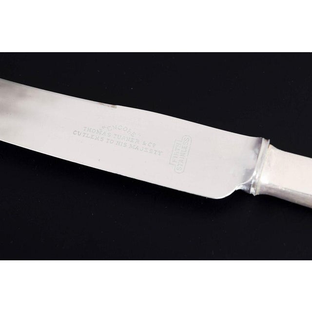 Dinner Knives in Silver and Stainless Steel by Evald Nielsen, 1930s, Set of 6 For Sale - Image 3 of 6