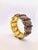 Gemstone Bochic "Capri" Vintage Natural Ruby & White Topaz Bangle Set In 18K Gold & Silver For Sale - Image 7 of 11