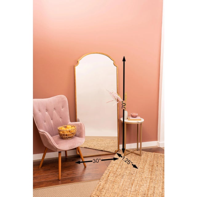 Spritely Home Saxton Floor Mirror For Sale - Image 4 of 6