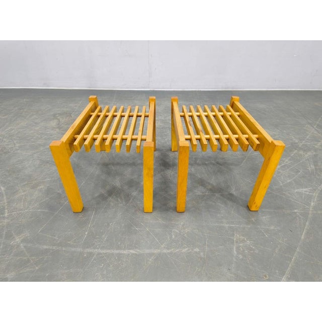 Mid-Century Wooden Plant Stands, Czechoslovakia, 1970s, Set of 3 For Sale - Image 6 of 18