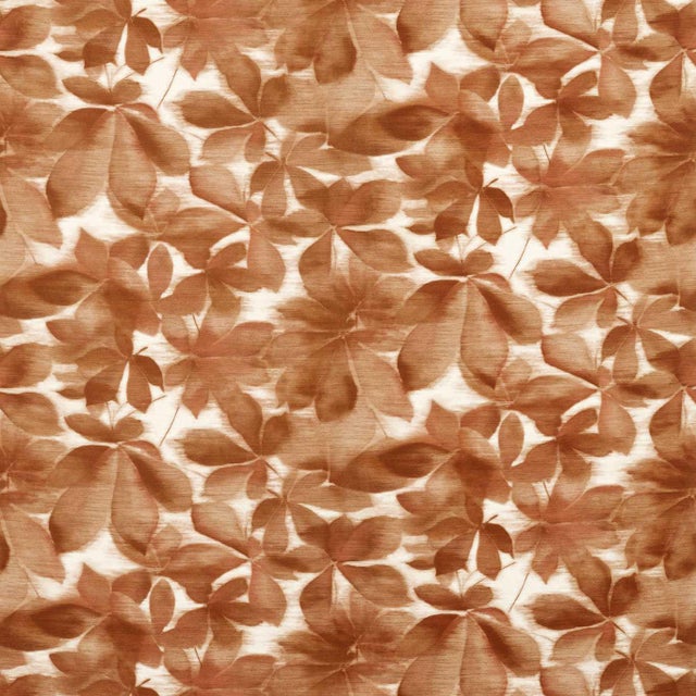 Harlequin Grounded Fabric in Baked Terracotta/Parchment - a Sample For Sale