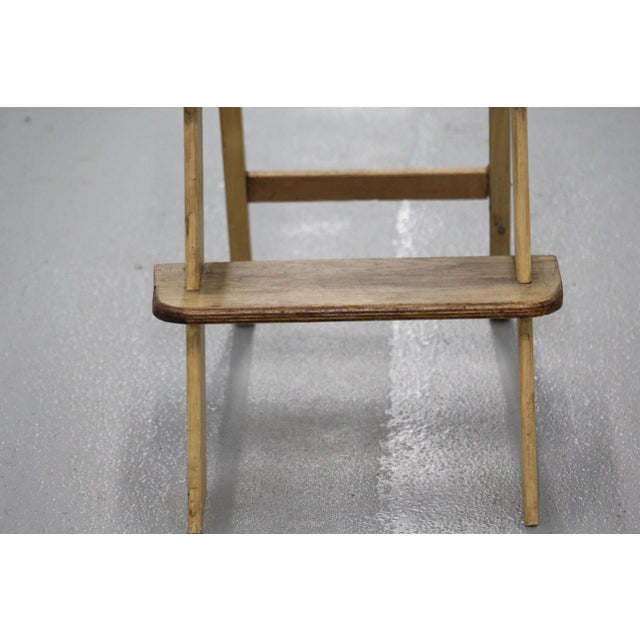 Vintage Brown Wooden Stepladder, 1970s For Sale - Image 4 of 18