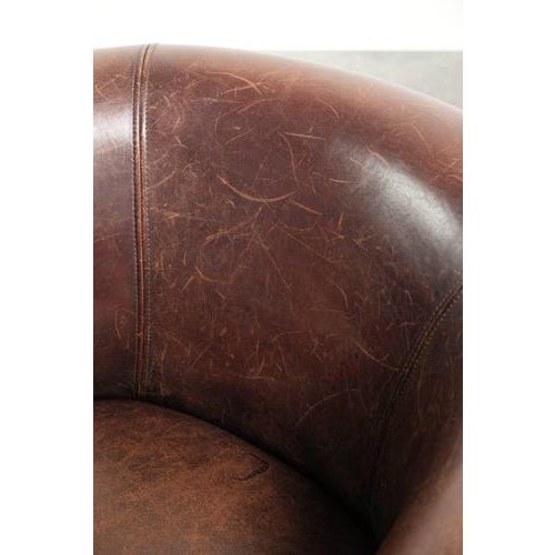Vintage Sheepskin Club Armchair For Sale - Image 11 of 13