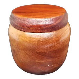 Lidded Milo Umeke (Salt Cellar/Wood Decor)