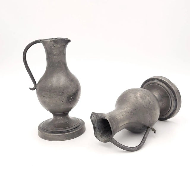 Pair of Pewter Pitchers, France Circa 1800 For Sale - Image 4 of 12