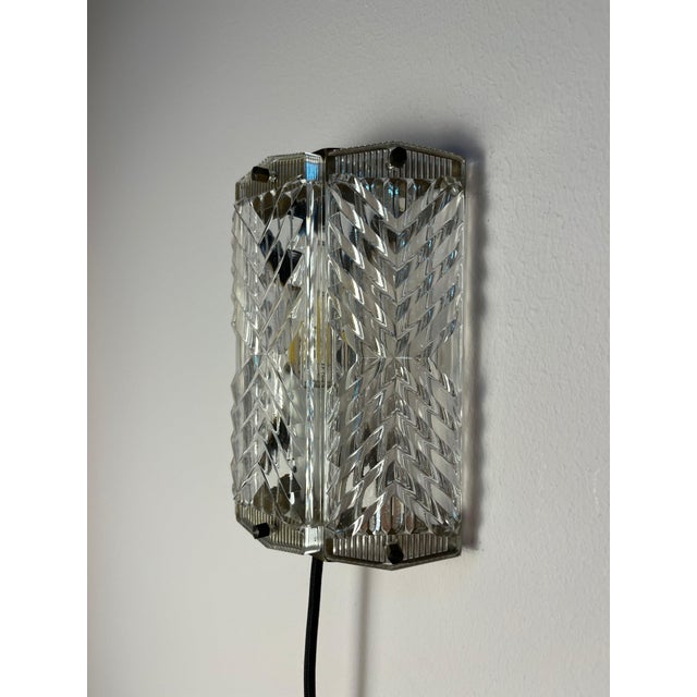 Brass and Glass Wall Lamp by Wiktor Berndt for Flygsfors For Sale - Image 9 of 11