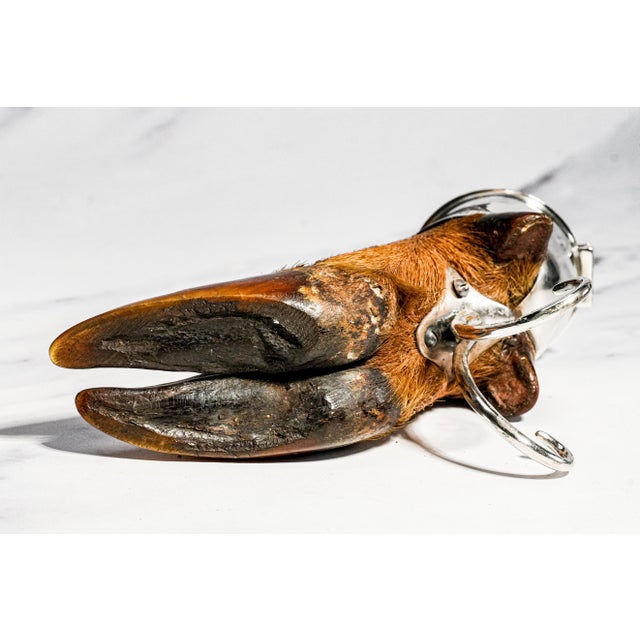 Country Sporting Decor Antique English Sterling Silver Mounted Deer Hoof Taxidermy Inkwell For Sale - Image 13 of 14