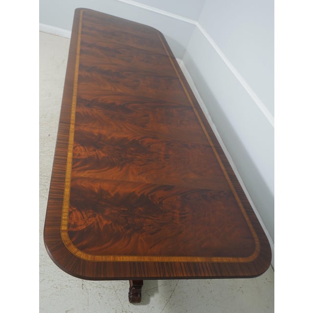 Regency Style Flame Mahogany Dining Room Table For Sale - Image 13 of 18