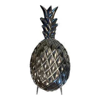 1970s Wilton Armetale Pineapple Serving Platter by Turtle and Crane - Palm Beach Regency Hospitality For Sale