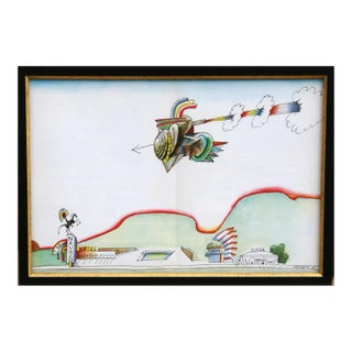 Navajo Motel, Saul Steinberg Lithograph For Sale