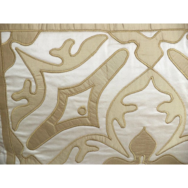Hollywood Regency Machine Appliqued Pillow For Sale - Image 3 of 3