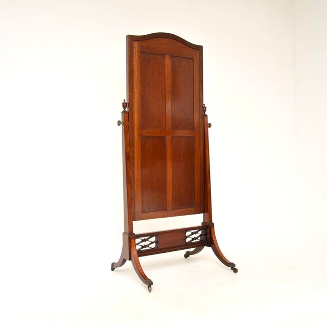 Antique Edwardian Cheval Mirror, 1900s For Sale - Image 4 of 13