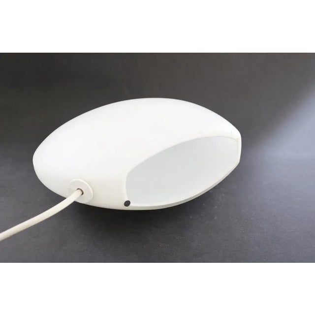 Glass Space Age Shell Satin Opal Glass Table Lamp from Peill & Putzler, 1970s For Sale - Image 7 of 9