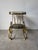 Gold 1960s Italian Hollywood Regency Scrolled Brass & Black Glass Two-Tier Bar Cart For Sale - Image 8 of 14