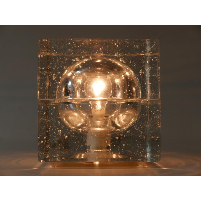 Hand Blown Cubic Table Lamps by Müller & Zimmer, 1970s, Set of 2 For Sale - Image 8 of 18