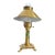 Vintage Brass Paris Orient Express Istanbul Table Lamp With Glass Chimney For Sale