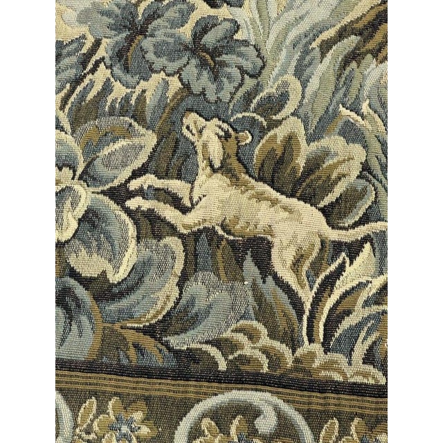 Mid-Century French Jacquard Tapestry in the style of Aubusson, 1960s For Sale - Image 10 of 18