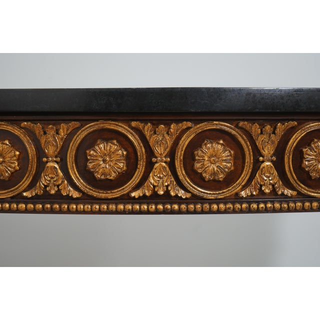Maitland Smith 3430-824 Marble Top Mahogany Console Table For Sale - Image 10 of 17