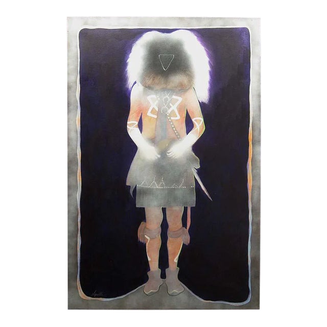 Late 20th Century "Tobadzischini" Figurative Acrylic Painting on Canvas by Len Agrella For Sale