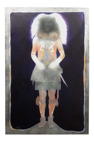 Late 20th Century "Tobadzischini" Figurative Acrylic Painting on Canvas by Len Agrella