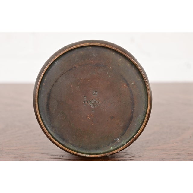 Heintz Arts & Crafts Sterling Silver on Bronze Vase For Sale - Image 9 of 12