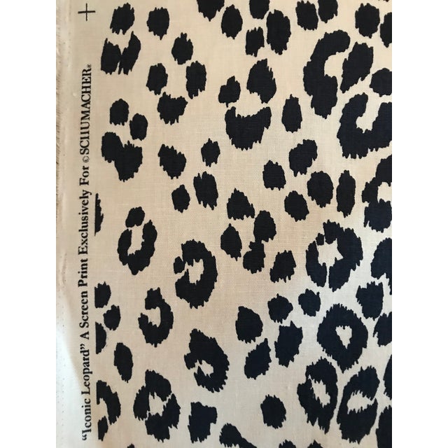 Contemporary Schumacher Iconic Leopard Linen Fabric - 4 ...