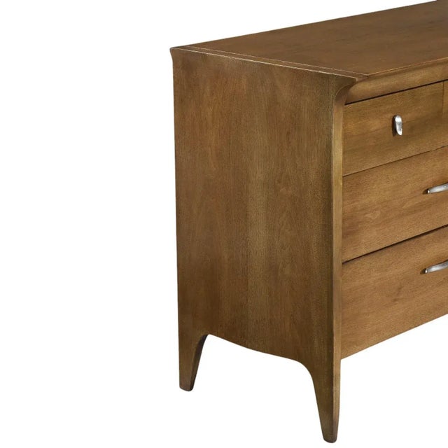 John Van Koert Drexel Profile K4 Low Dresser With Matching Mirror For Sale - Image 10 of 15