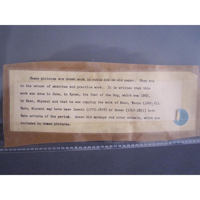 Antique Japanese Sumi-E Ink Painting For Sale - Image 4 of 5