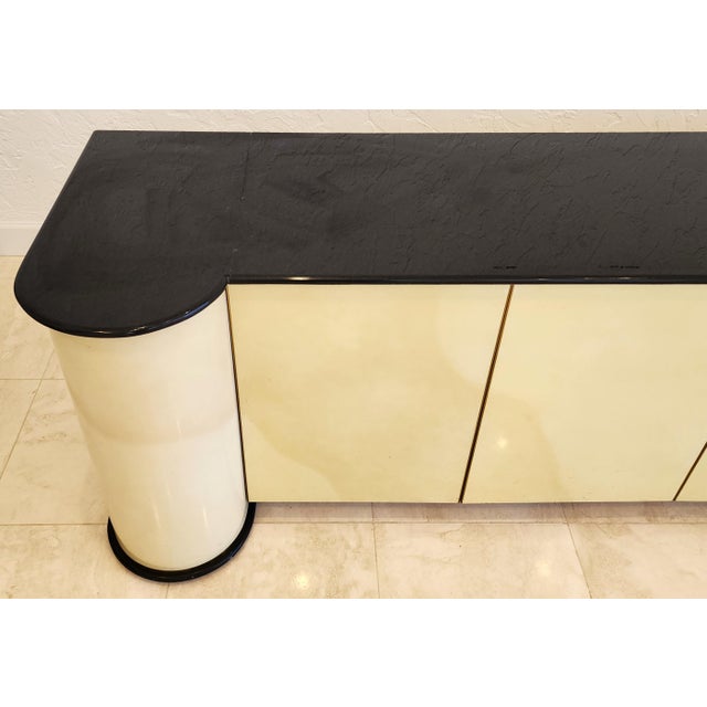 Wood Ernest C Masi Goatskin Sideboard Credenza Style of Karl Springer For Sale - Image 7 of 18