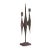 Italian Brutalist Metal Candleholder by Gallinaro, 1950s For Sale