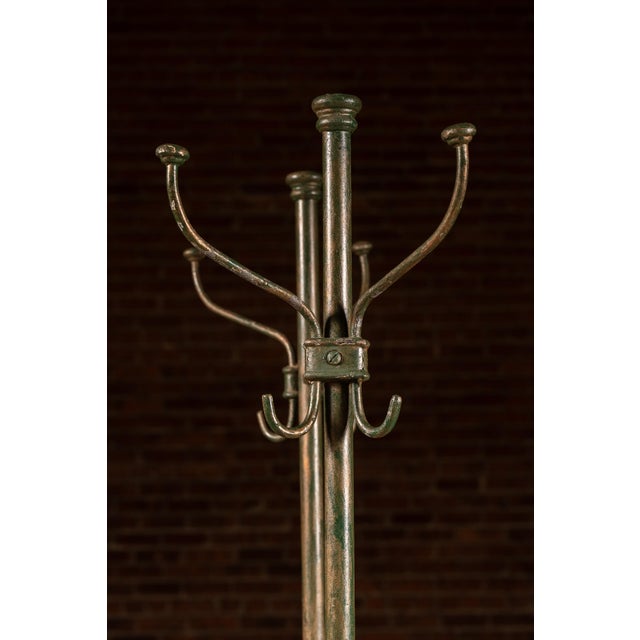 Metal Early 20th Century Industrial Metal Hall Tree For Sale - Image 7 of 10