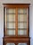 Neoclassical English Regency Mahogany Bookcase China Cabinet With Brass Lattice Doors For Sale - Image 3 of 12
