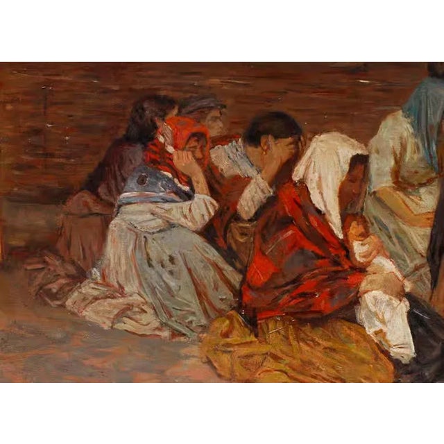 Gioacchino Toma, The Ash Rain of Mount Vesuvius, 19th Century, Oil on Canvas, Framed For Sale - Image 7 of 12