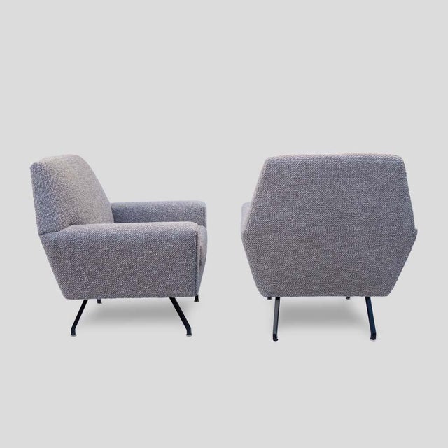 Set of Armchairs attributed to Lenzi, 1950s For Sale - Image 3 of 9