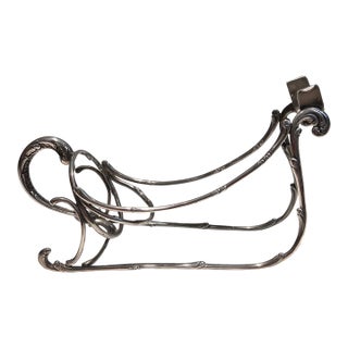 Silver-plated metal sled bottle holder. French work. Circa 1930 For Sale