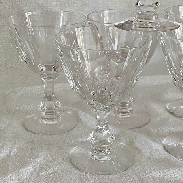 Transparent Tiffin-Franciscan "Mt. Vernon" Water Goblets - Set of 6 For Sale - Image 8 of 9