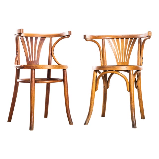 Vintage Bentwood Debrecen Blonde Dining Chairs, 1950s, Set of 2 For Sale