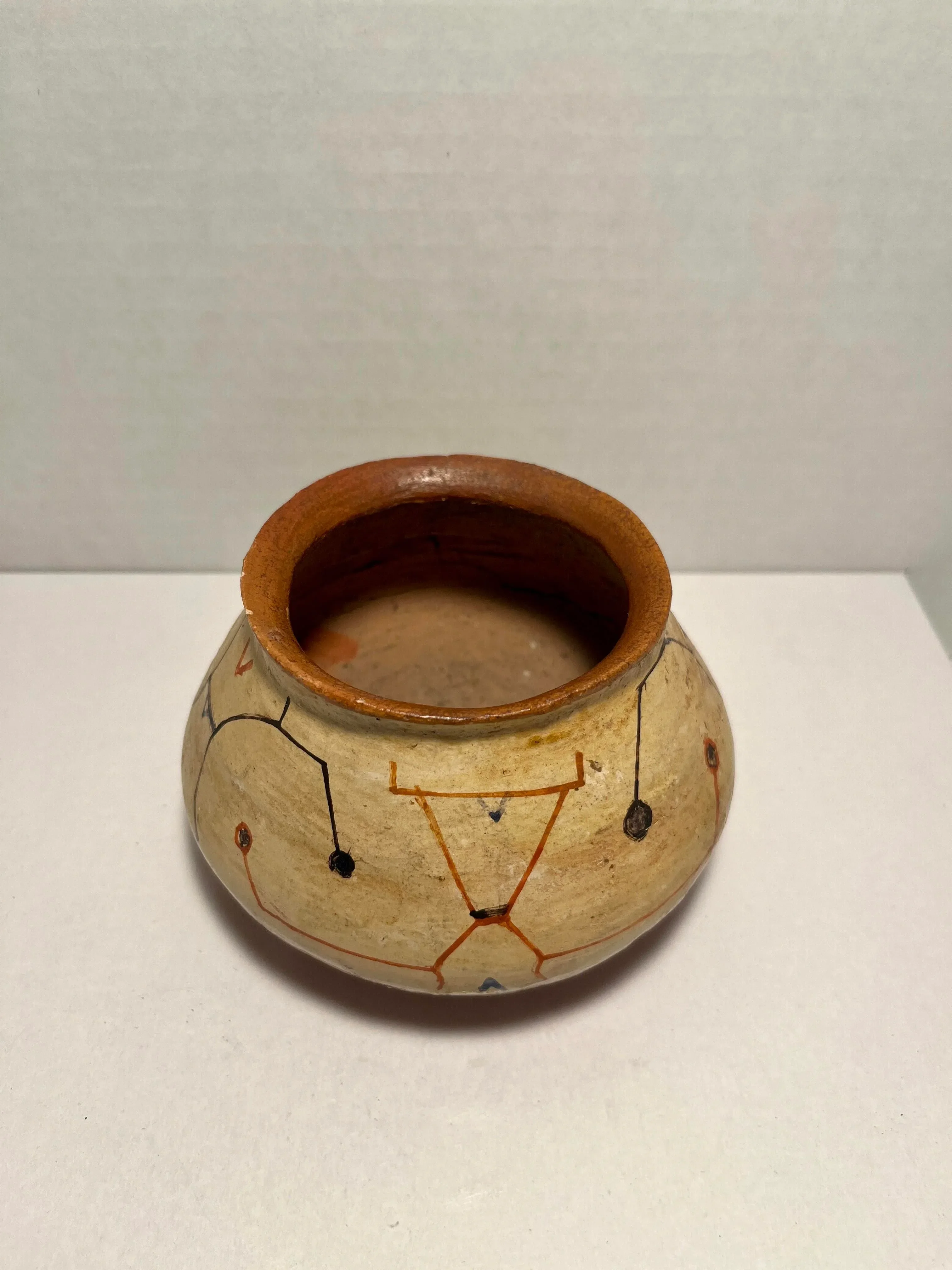Antique Peruvian Shipibo-Conibo Polychrome Pottery Bowl South