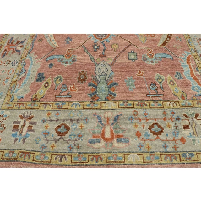 Rustic Turkish Oushak Rug - 08'00 X 10'09 For Sale - Image 4 of 9
